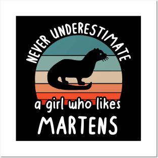 Underestimate girl marten saying gift animal Posters and Art